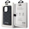 Karl Lagerfeld KLHMP15LPKHPORPK iPhone15 Pro 6.1 hardcase czarny/black Leather Monogram Metal Logo MagSafe